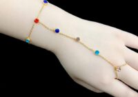 Bohemian Crystal Gold Hand Harness (Hathphool) - Image 5