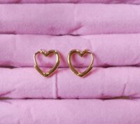 Classic Heart-Shaped Hoop Earrings