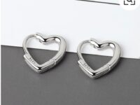 Heart Shape Hoop Earrings | Gold & Silver Color | Premium Fashion Jewelry - Image 3