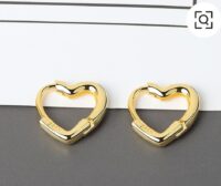 Heart Shape Hoop Earrings | Gold & Silver Color | Premium Fashion Jewelry