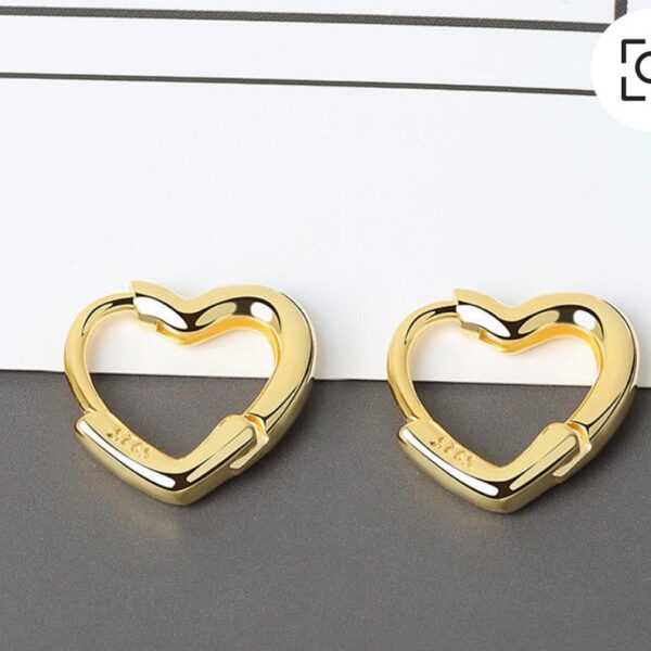 Heart Shape Hoop Earrings | Gold & Silver Color | Premium Fashion Jewelry