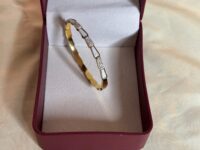 Luxury Gold Plated Diamond Design Couple Bracelet - Image 2