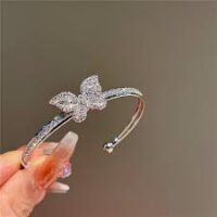 Luxury Butterfly Crystal Bangle | Premium Diamond Look Bracelet | Elegant Jewellery - Image 4