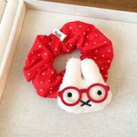 Cute Cartoon Hair Clip & Scrunchie Set | Soft Plush Design | Kids & Girls Hair Accessories - Image 3