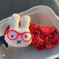 Cute Cartoon Hair Clip & Scrunchie Set | Soft Plush Design | Kids & Girls Hair Accessories - Image 2