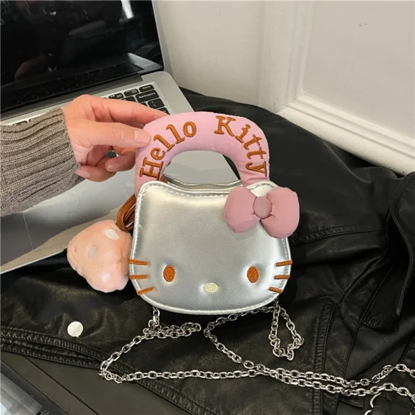 Silvery Pink Hello Kitty Cute Bag 👜✨