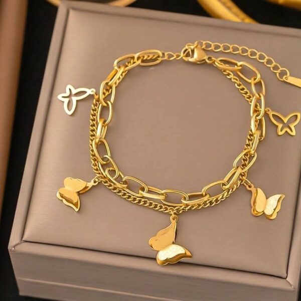 Butterfly Luxe Stainless Steel Bracelet