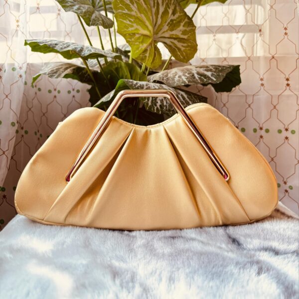 Top Handle Clutch - Color: Golden
