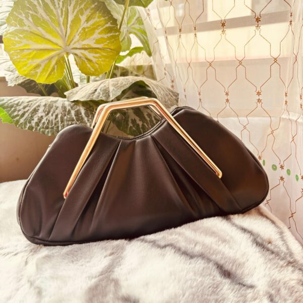 Top Handle Clutch - Color: Black