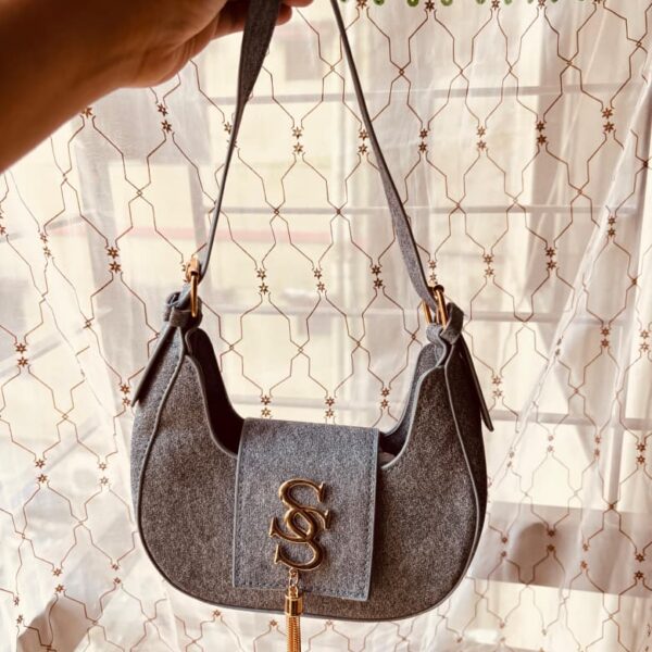 Grey Glam Shoulder Bag